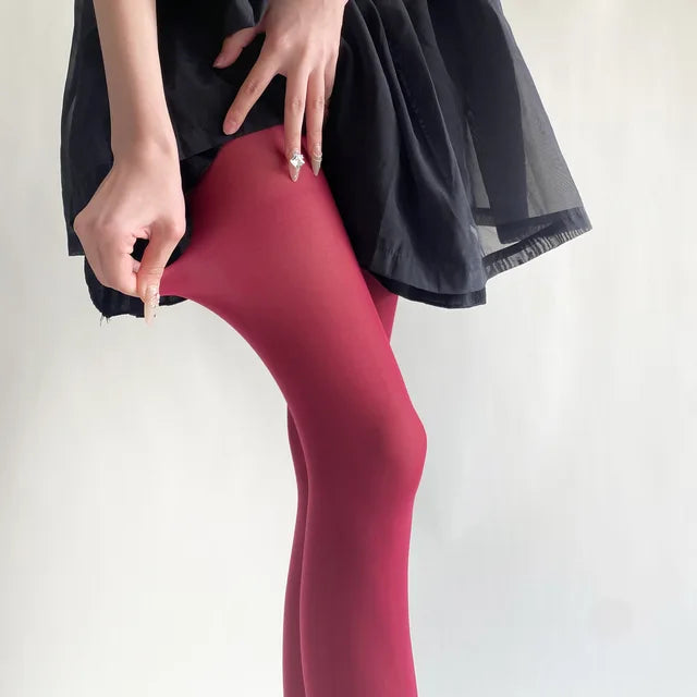 Tights Women Leggings Bodycon Sexy Red See Through Lingerie Femme Pantyhose Summer New Slim Lace Stockings Woman Lingerie