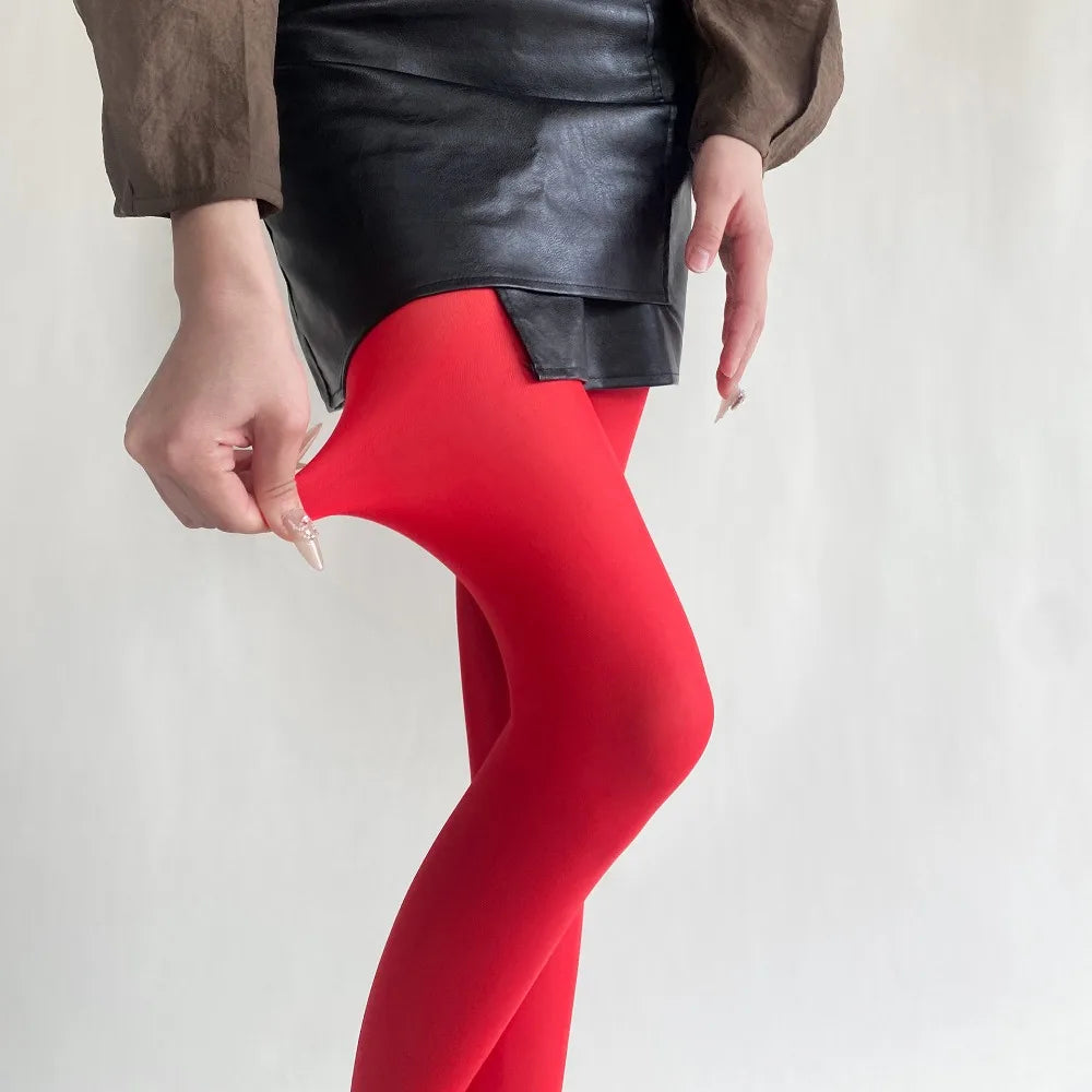 Tights Women Leggings Bodycon Sexy Red See Through Lingerie Femme Pantyhose Summer New Slim Lace Stockings Woman Lingerie