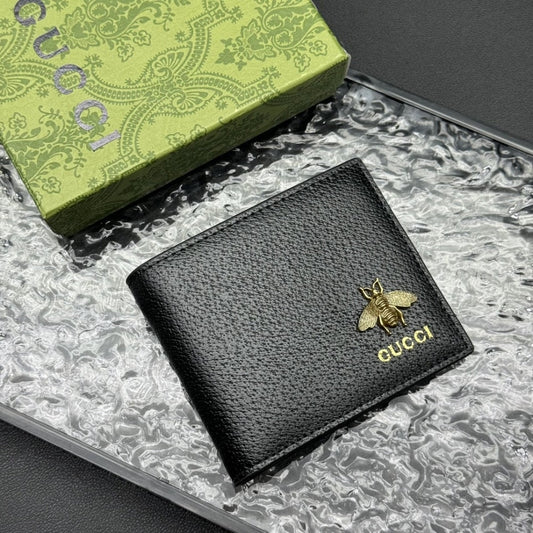 GUCCI ANIMALIER BI FOLD WALLET BLACK 11CM 523664 DJ20T 1000