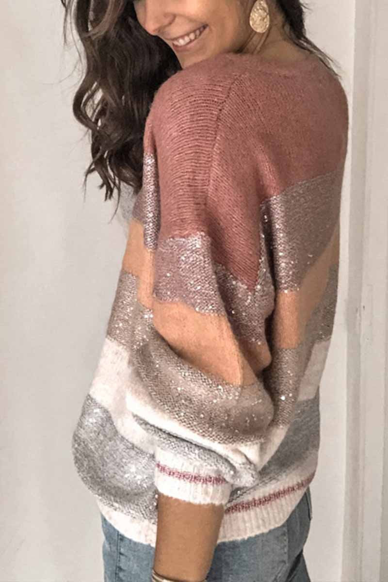 Suéter suelto con lentejuelas