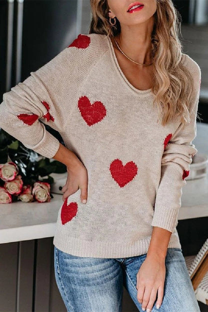 Suéter de punto holgado con cuello en V (5 colores)