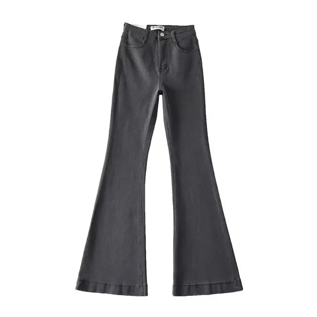 Pantalones vaqueros acampanados de verano para mujer, pantalones vaqueros largos ajustados, pantalones vaqueros elásticos azules de moda Y2K, pantalones vaqueros de cintura alta 2025