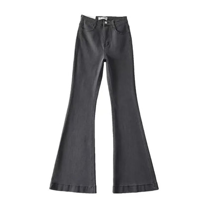 Pantalones vaqueros acampanados de verano para mujer, pantalones vaqueros largos ajustados, pantalones vaqueros elásticos azules de moda Y2K, pantalones vaqueros de cintura alta 2025
