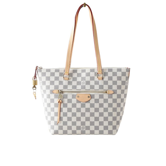 LOUIS VUITTON LENA PM BAG DAMIER AZUR WHITE 35CM