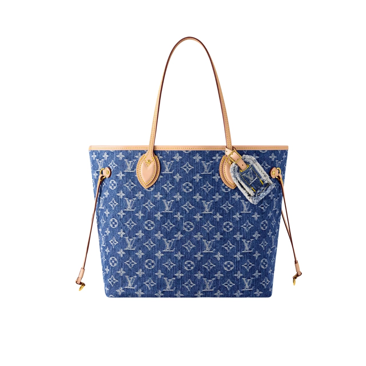 LOUIS VUITTON NEVERFULL MM BAG DENIM BLUE 32CM M13192