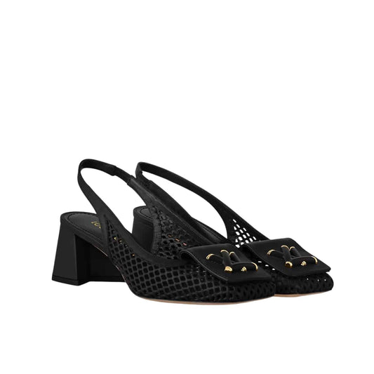 LOUIS VUITTON SHAKE SLINGBACK PUMP BLACK 1AD3XY