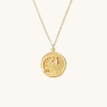Tidal Gold Wave Pendant