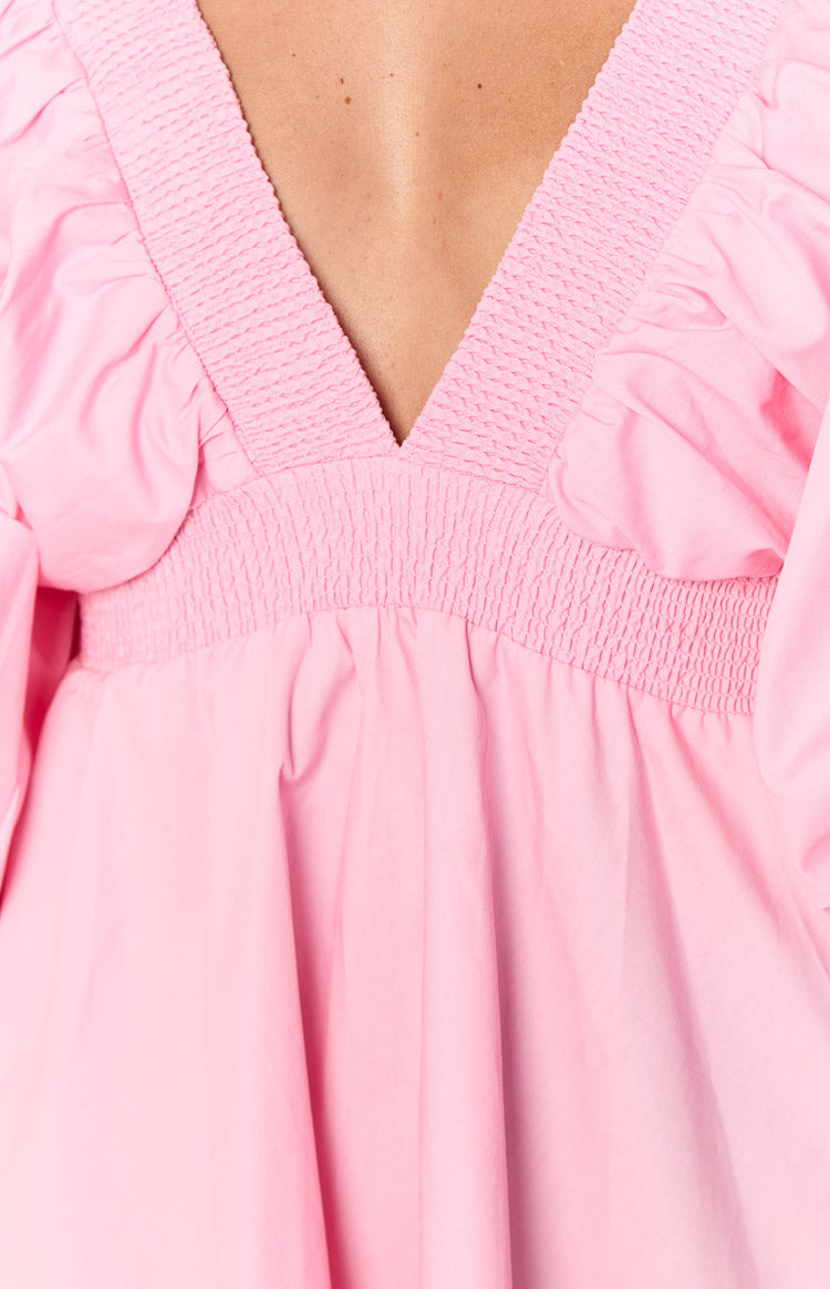 Chiarina Pink Short Sleeve Mini Dress