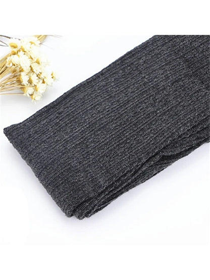 Autumn Winter Women’s Skinny Slim Stretch Knitted Leggings Solid High Waist Ribbed Warm Pants Sexy Trousers 2025Fashion