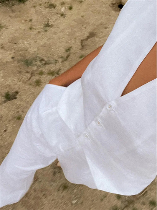 Casual Women 2 Piece-Set Straight Legg And Sleeveless Top Vestidos Sets Slim V-Neck Summer Pocket Fashion Trousers Sets
