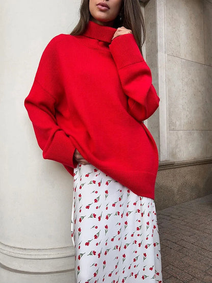 Falda con estampado de cerezas para mujer, primavera 2025, cintura alta, en forma de A, faldas de cola de pez, elegante, de moda, con retazos, falda larga suelta, nueva