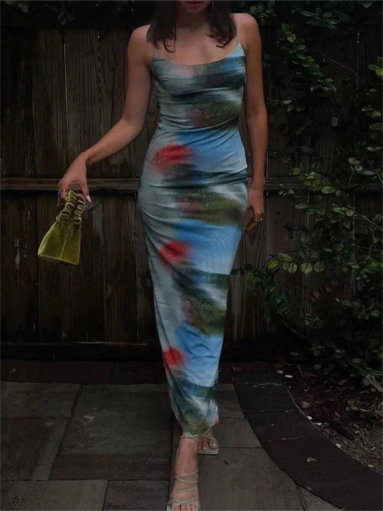 Contrast Casual For Women Dress Printed Slim Hot Backless Split Holiday Halter Dresses Outfits Off-Shoulder Summer Dress