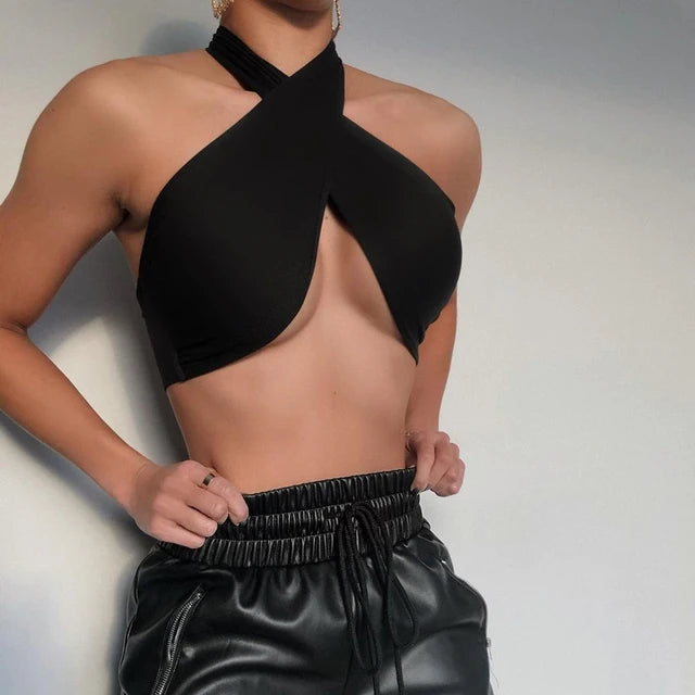 Tops de verano DIY para mujer, gran oferta 2025, estilo Y2K, top corto con cuello halter y tirantes finos, camisola deportiva para mujer, ropa de fiesta en la playa