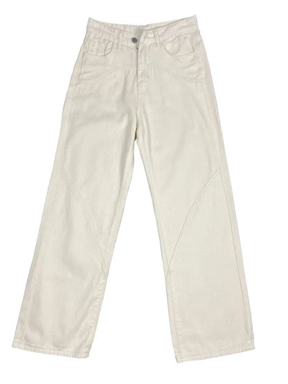 Pantalones de chándal de cintura alta para mujer, de moda, rectos, ajustados, informales, de verano 2025, con bolsillos, de mezclilla