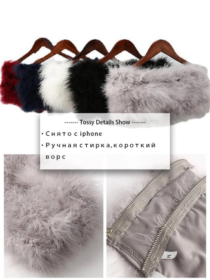 Fur Feather Strapless Tube Tops For Women Party Fashion Bustier Cute Top Y2k Club 2025 New Sexy Mini Fluffy Corset Top
