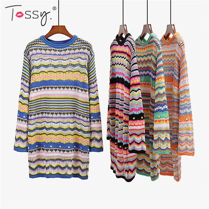 Vestido playero de crochet para mujer, sexy, bohemio, de manga larga, informal, con aberturas, para fiesta y otoño