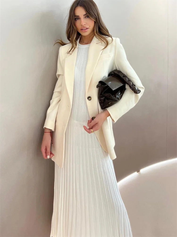 Knitwear White Casual Long Dress For Women Sleeveless High Waist Slim Strapless Loose Dress Solid Basic Ladies Maxi Dress