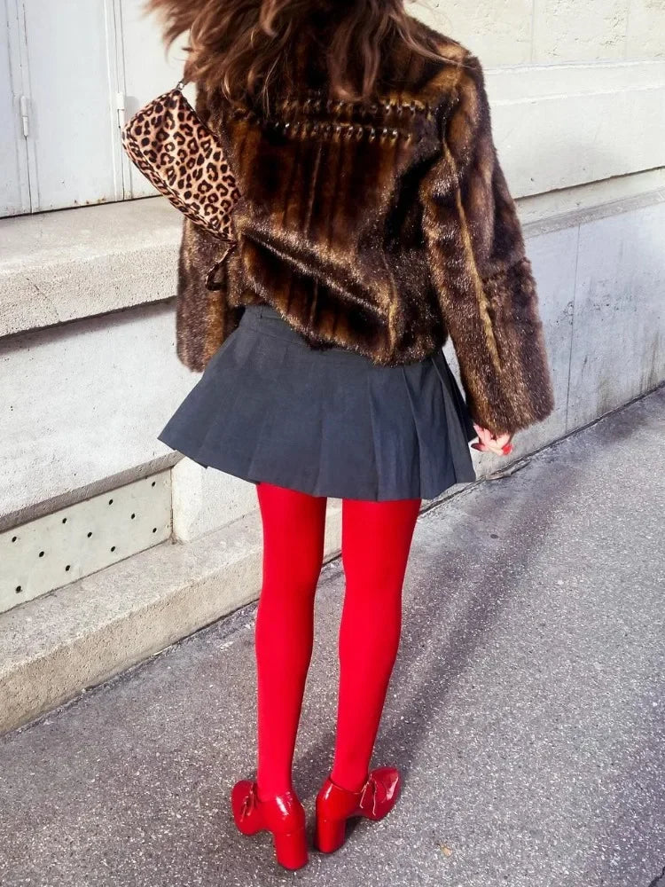 New Tights Women Stockings Slim See-Through Lingerie Lace Leggings Winter Women’s Pantyhose Red Bodys Sexy Mujer Bottom