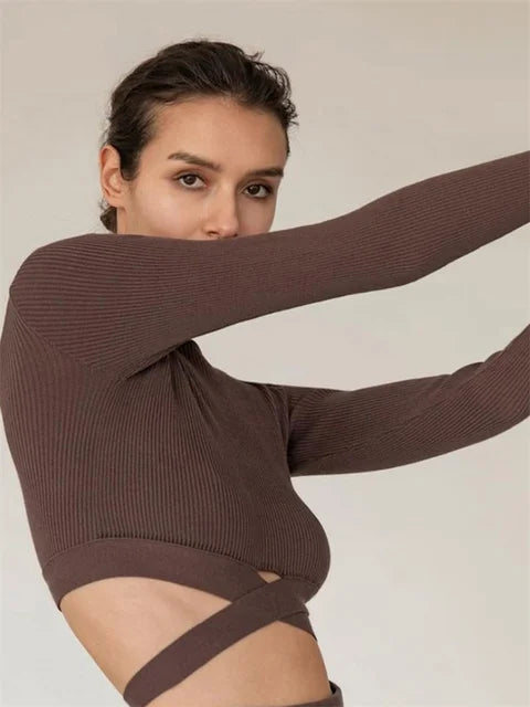 New White Knit Two Piece Women Sets Fall Ribbed Crop Top And Pleated Knitted Skirt Suits For Women Midi Dress Sets 2025