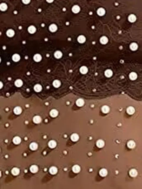 Vestido playero elegante de manga larga con perlas transparentes y decoración de diamantes para mujer, vestido playero liso dividido