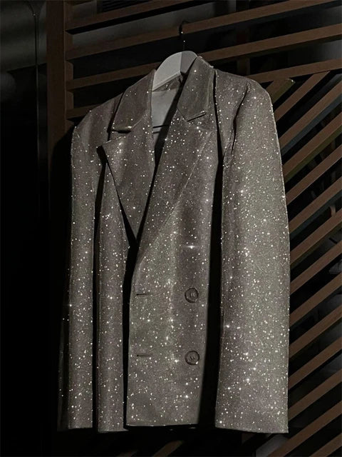 Pink Blazer Set Women High Street Casual Oversized Blazer Mujer Women Suits Office Sets Party Mathcing Sets 2025 Spring
