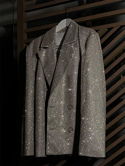Pink Blazer Set Women High Street Casual Oversized Blazer Mujer Women Suits Office Sets Party Mathcing Sets 2025 Spring
