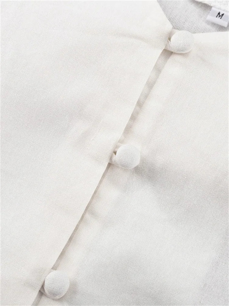 Conjuntos casuales con volantes para mujer, pantalones cortos de manga larga y cintura alta, dos piezas, lisos, hasta la rodilla, holgados, ropa de dormir femenina.
