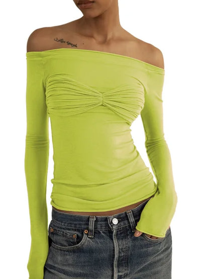 Short Sleeve Mesh Top Shirt For Women Off-Shoulder See-Through Knit Sexy Pullover Summer Sheer New 2025 Ladies T-shirt