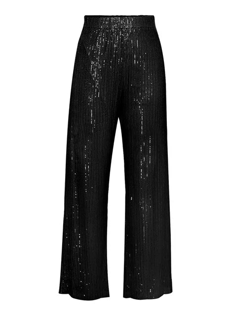 Sparkly Two-piece Set Party Outfits For Womens Sequin Top Blouse Shirt And Pants Suit Female Luxury Evening Tracksuit New