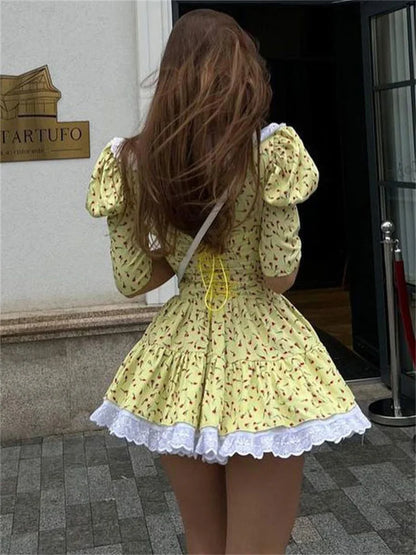 Vestido mini de verano con estampado de patchwork para mujer, cuello en V, manga corta, ajustado, elegante, para fiesta, 2025