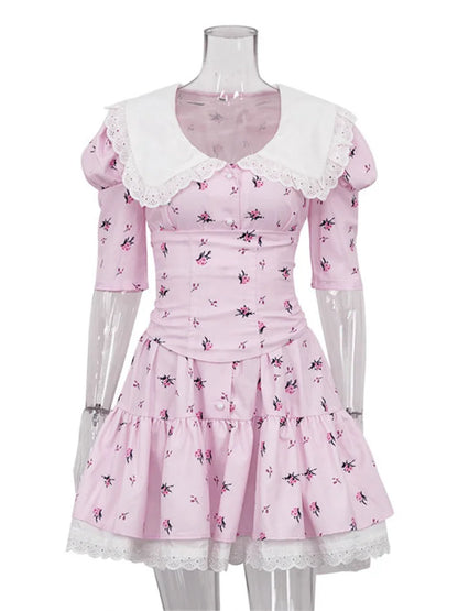 Vestido mini de verano con estampado de patchwork para mujer, cuello en V, manga corta, ajustado, elegante, para fiesta, 2025