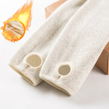 Warm Fleece Lined Super Thick Warm Leggings Women Winter Spandex Ribbed Slim Pattern Leggins Winter High Waist Basic Pants