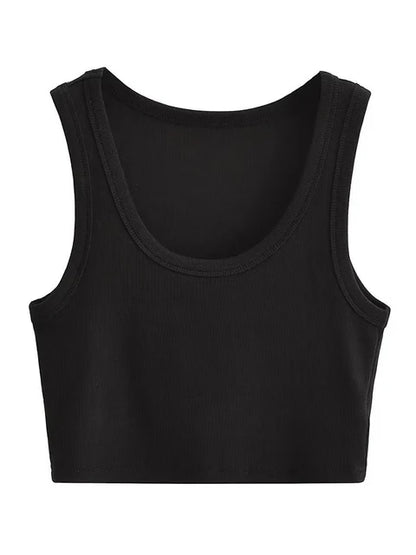 U-collar Vests 2025 Summer New Fashion Sexy Women’s Crop Tops Sling Vest Camis
