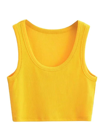 U-collar Vests 2025 Summer New Fashion Sexy Women’s Crop Tops Sling Vest Camis