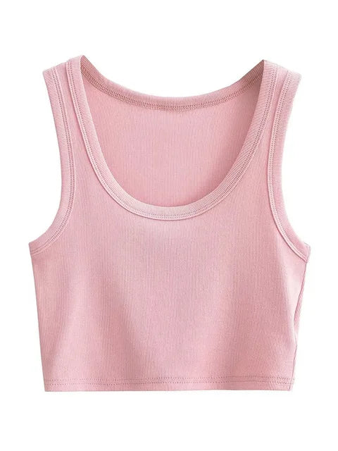 U-collar Vests 2025 Summer New Fashion Sexy Women’s Crop Tops Sling Vest Camis
