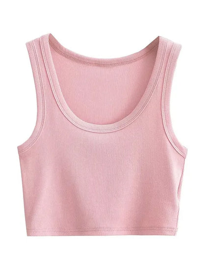 U-collar Vests 2025 Summer New Fashion Sexy Women’s Crop Tops Sling Vest Camis