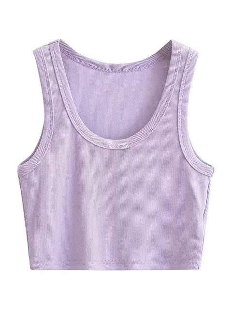 U-collar Vests 2025 Summer New Fashion Sexy Women’s Crop Tops Sling Vest Camis