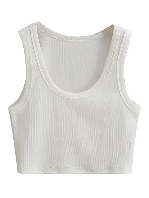U-collar Vests 2025 Summer New Fashion Sexy Women’s Crop Tops Sling Vest Camis