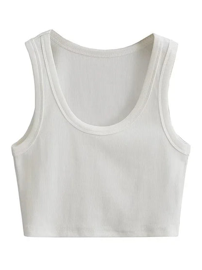 U-collar Vests 2025 Summer New Fashion Sexy Women’s Crop Tops Sling Vest Camis