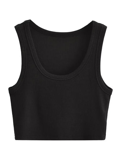 U-collar Vests 2025 Summer New Fashion Sexy Women’s Crop Tops Sling Vest Camis
