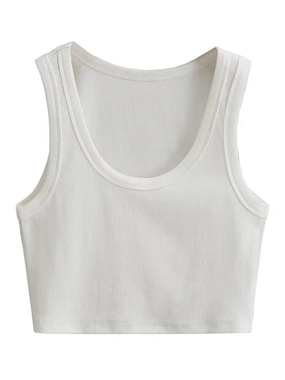 U-collar Vests 2025 Summer New Fashion Sexy Women’s Crop Tops Sling Vest Camis