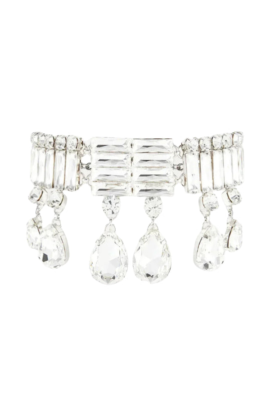 Multi Layer Geometric Crystal Necklace