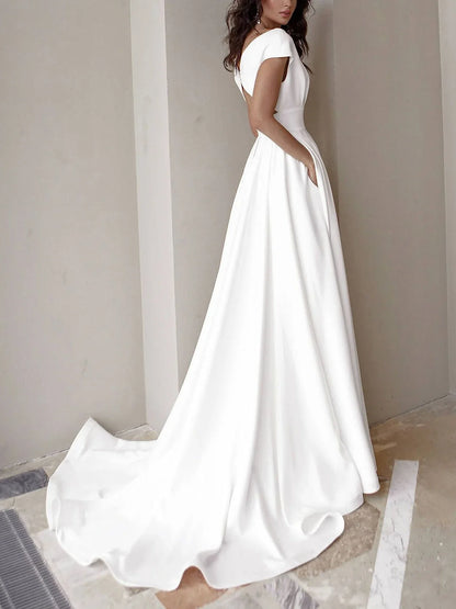 V-neck Ruffled Elegant Party Dresses 2025 Long Evening Dress High Waist Slit Sleeveless Sexy Irregular Formal Dresses for Women