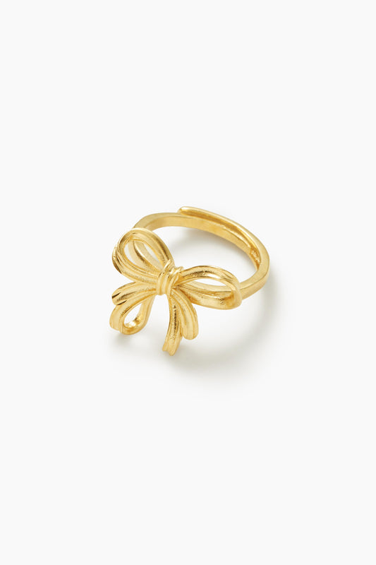 Anillo de forma irregular con lazo de metal 