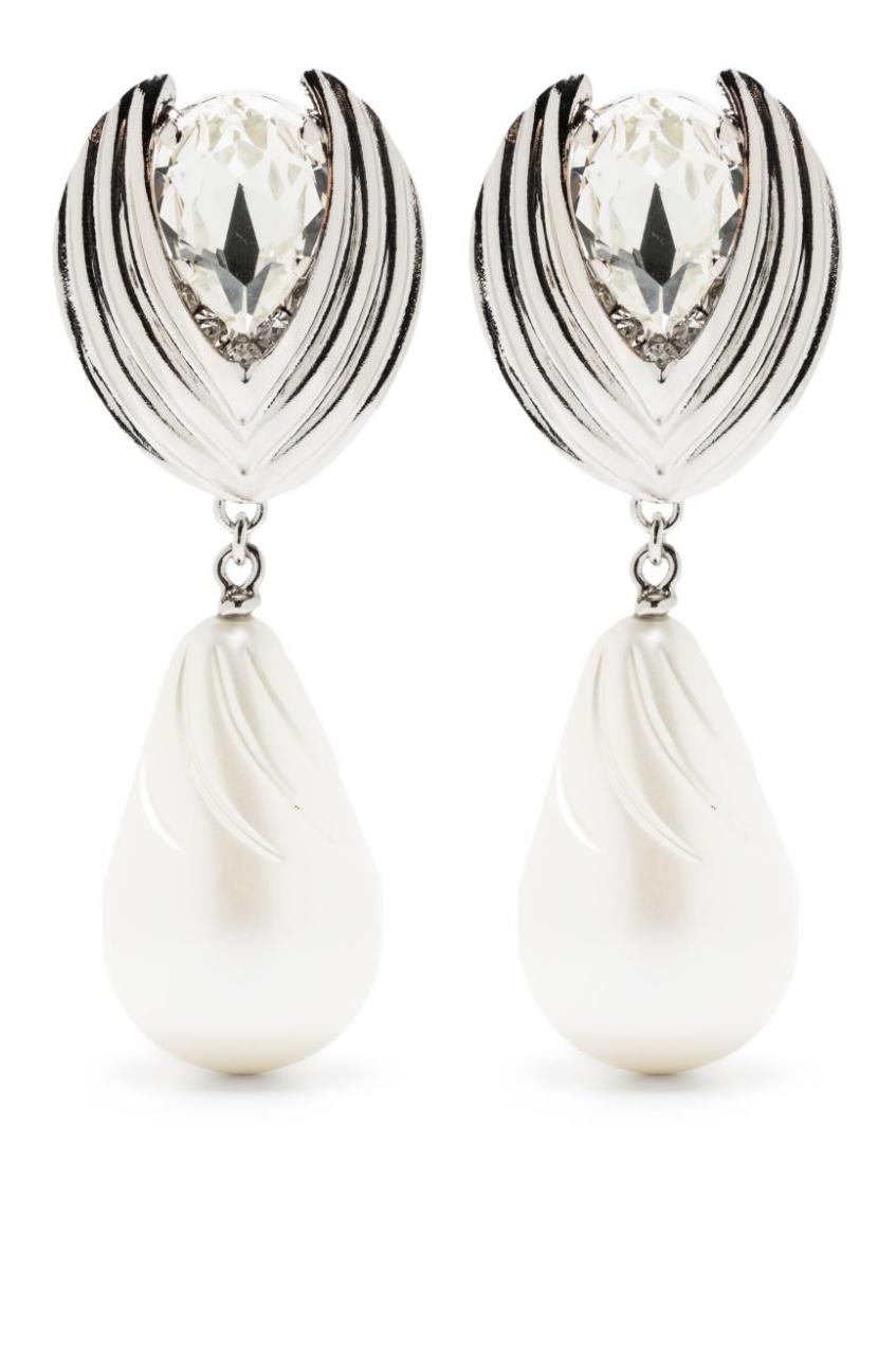 Pendientes de lágrima con diamantes falsos 