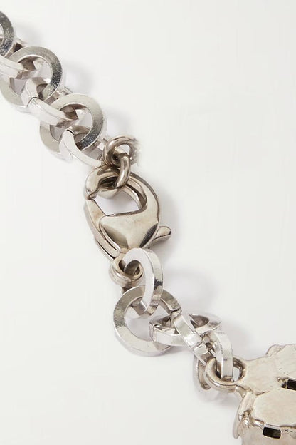 Faux Pearl Rhinestone Teardrop Choker