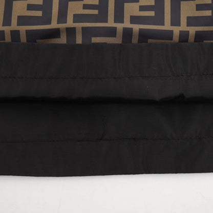 Fend Men Swim Short in Brown Nylon