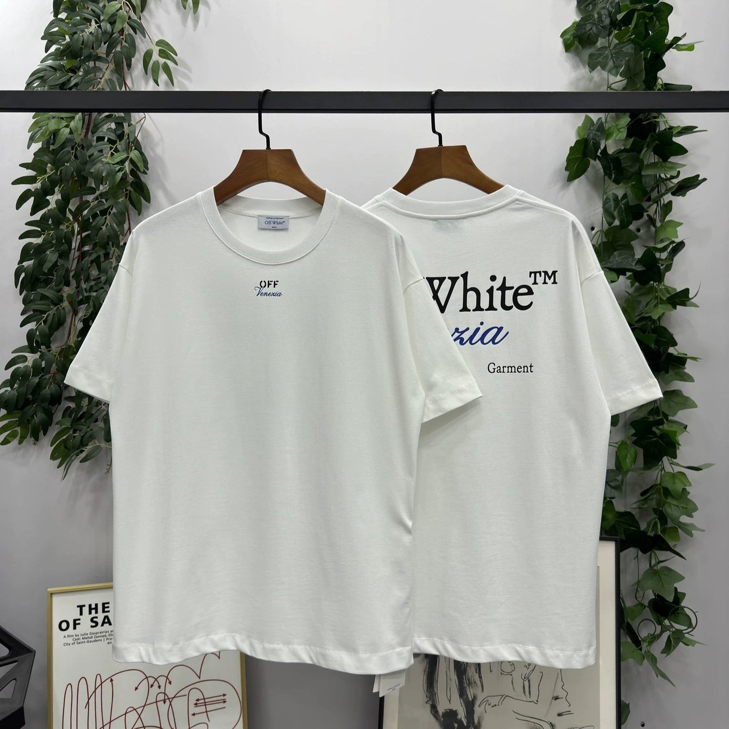 Offwhite T-short White Black Blue Cotton