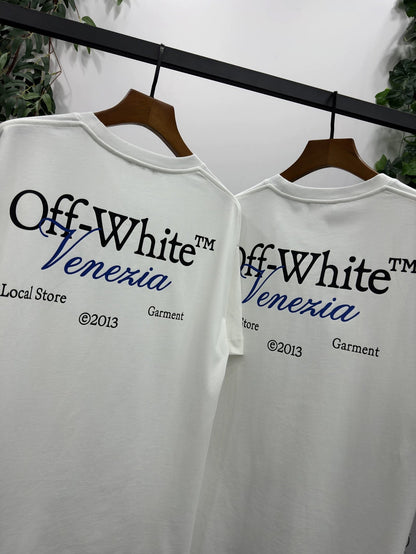 Offwhite T-short White Black Blue Cotton