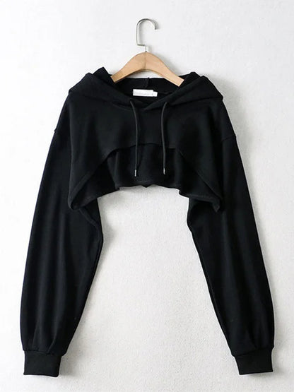 Sudadera con capucha y sombrero para mujer, diseño básico, moda coreana joven, combina con todo, para adolescentes, sencilla, fresca, holgada, estilo Y2k, cómoda, ropa de calle popular.